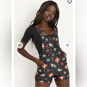 Blackmilk Feline Spooky Short Overalls